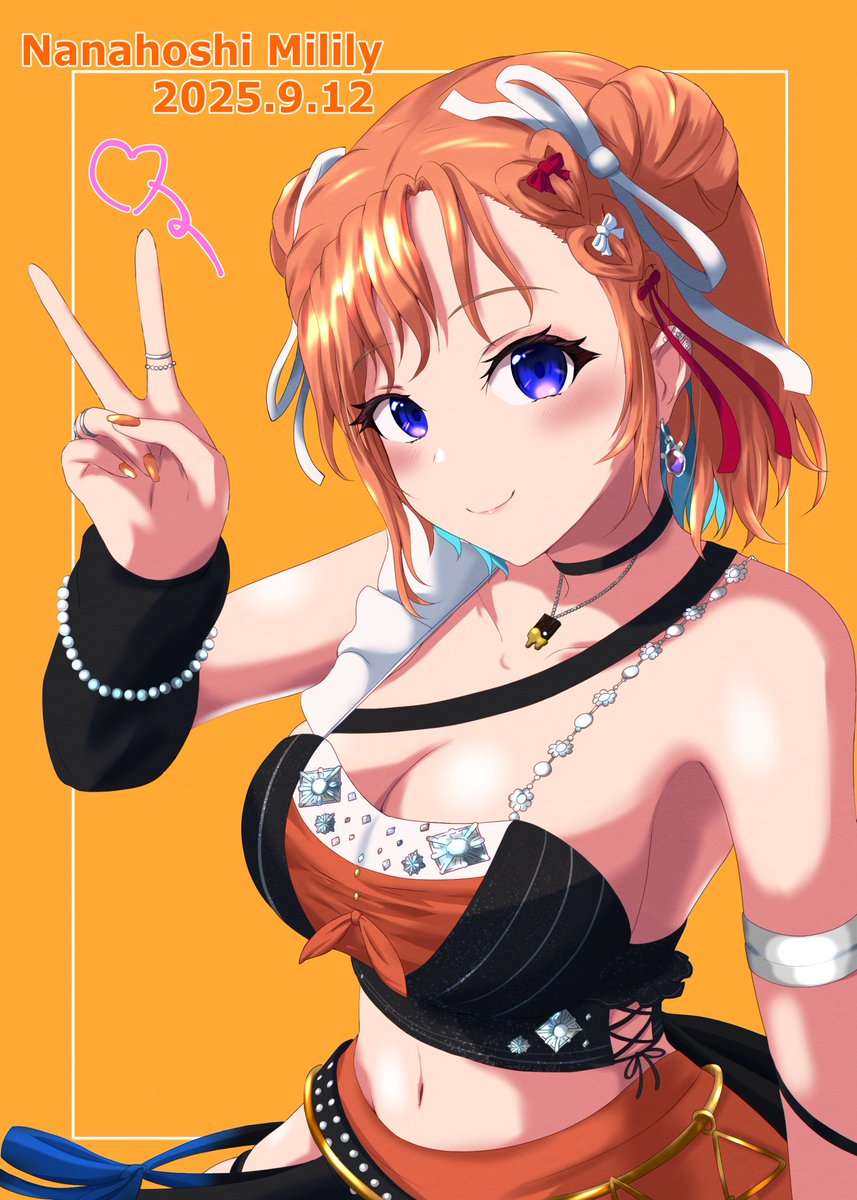 「お誕生日おめでとぅぅう!!イラスト 遅刻組です(^ω^)ギャル最高やな #ななみ」|午後めろ＠イクさん🍒🐜💘のイラスト