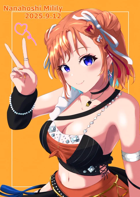 お誕生日おめでとぅぅう!!イラスト 遅刻組です(^ω^)ギャル最高やな #ななみりうむ