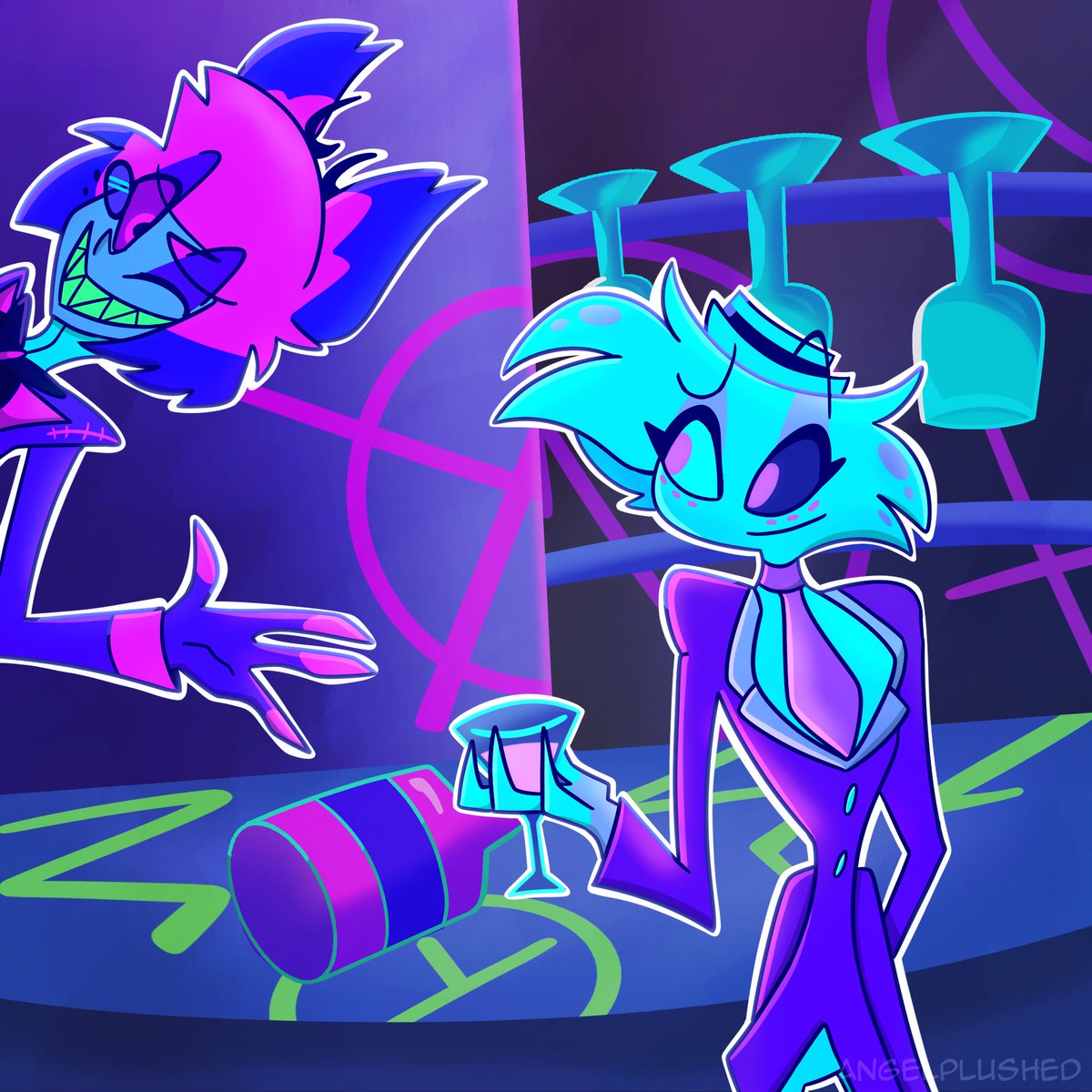 AmirTalai's tweet image. But We’ll Dress Them up for Now With Just a Smile~! ✨
#hazbinhotel #hazbinhotelfanart #angeldust #alastor #radiodust