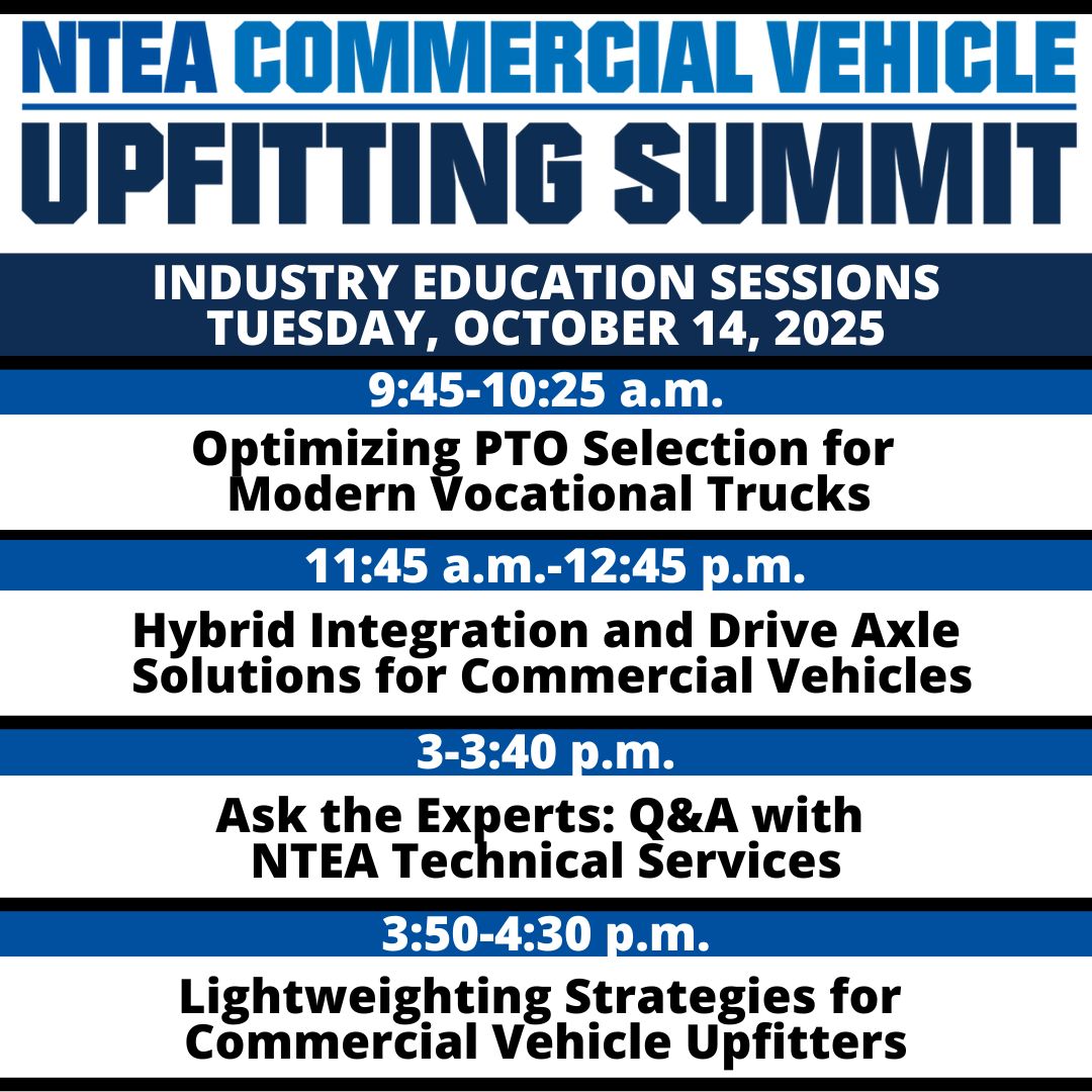nteanews's tweet image. Today’s #UpfittingSummit industry education lineup offers powerful learning opportunities for work truck professionals.  Gain insights, ask questions, and strengthen your upfitting expertise. ntea.com/upfittingsummit #WorkTruckIndustry #CommercialVehicles #TruckUpfitting