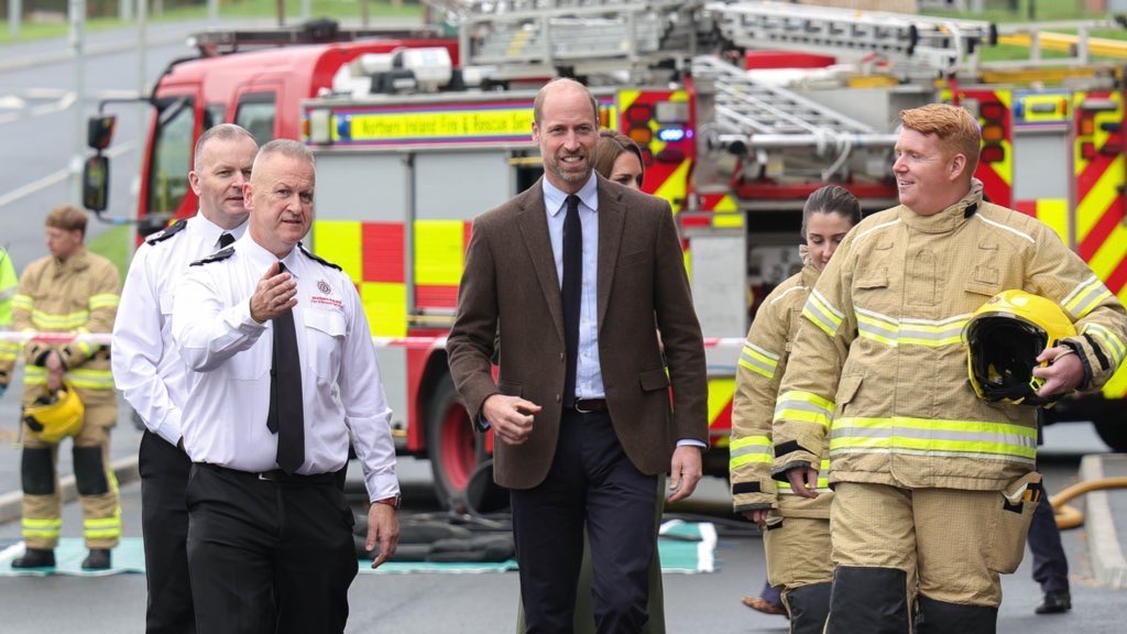 KensingtonRoyal's tweet image. Great to be back in Northern Ireland today! Starting with a brilliant visit to the Northern Ireland Fire &amp;amp; Rescue Service’s new Learning and Development College in Cookstown. A world-class facility helping to train the next generation of firefighters.