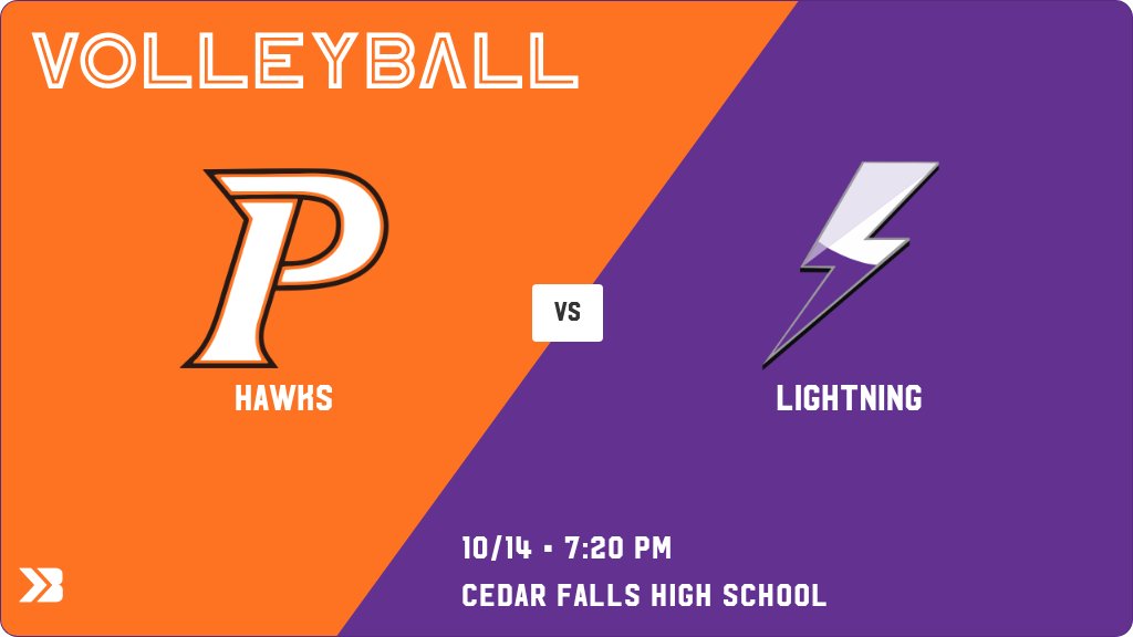 Volleyball (Varsity) Game Day! - Check out the event preview for the The Prairie Hawks vs The Iowa City Liberty Lightning. It starts at 7:20 PM and is at Cedar Falls High School  CFHS Auxiliary Gym. gobound.com/ia/ighsau/vb/2…