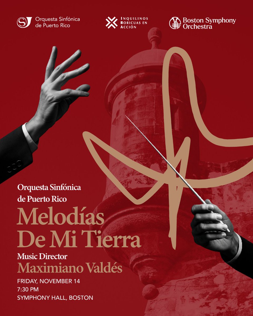 ✨ A historic night is coming to Boston! ✨

Join us on November 14th when <a href="/OrqSinfonicaPR/">Orquesta Sinfónica de Puerto Rico</a> takes the stage at Symphony Hall alongside <a href="/BostonSymphony/">Boston Symphony</a>.

Buy tickets now!
brnw.ch/21wWCj3