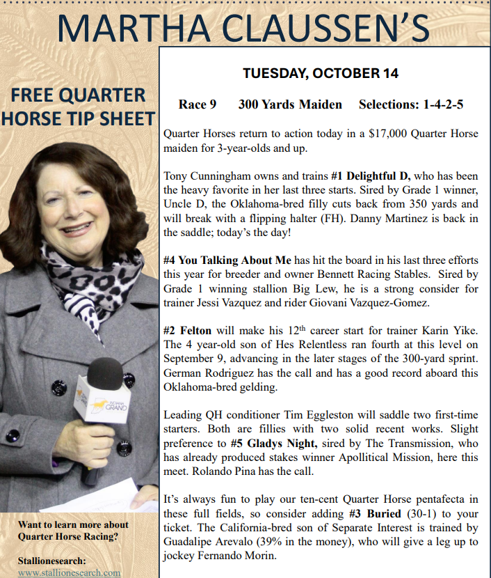 Tammy Knox (@hsindytammy) on Twitter photo Today's tipsheets from <a href="/HSIndyRacing/">Horseshoe Indianapolis Race Course</a> featuring <a href="/RacingRachelM/">Rachel McLaughlin</a> <a href="/MrBAnalyst/">Brian Arrigoni</a> and QH Analyst <a href="/MarthaClaussen/">Martha Claussen</a> First Post 2:10PM ET #racelikeacaesar <a href="/IndianaTOBA/">ITOBA</a> <a href="/IndyTBAlliance/">IndianaThoroughbredAlliance</a> <a href="/INThoroughbred/">Indiana Thoroughbred Development Program</a> <a href="/IndianaHBPA/">Indiana HBPA</a> Today's tipsheets from <a href="/HSIndyRacing/">Horseshoe Indianapolis Race Course</a> featuring <a href="/RacingRachelM/">Rachel McLaughlin</a> <a href="/MrBAnalyst/">Brian Arrigoni</a> and QH Analyst <a href="/MarthaClaussen/">Martha Claussen</a> First Post 2:10PM ET #racelikeacaesar <a href="/IndianaTOBA/">ITOBA</a> <a href="/IndyTBAlliance/">IndianaThoroughbredAlliance</a> <a href="/INThoroughbred/">Indiana Thoroughbred Development Program</a> <a href="/IndianaHBPA/">Indiana HBPA</a>