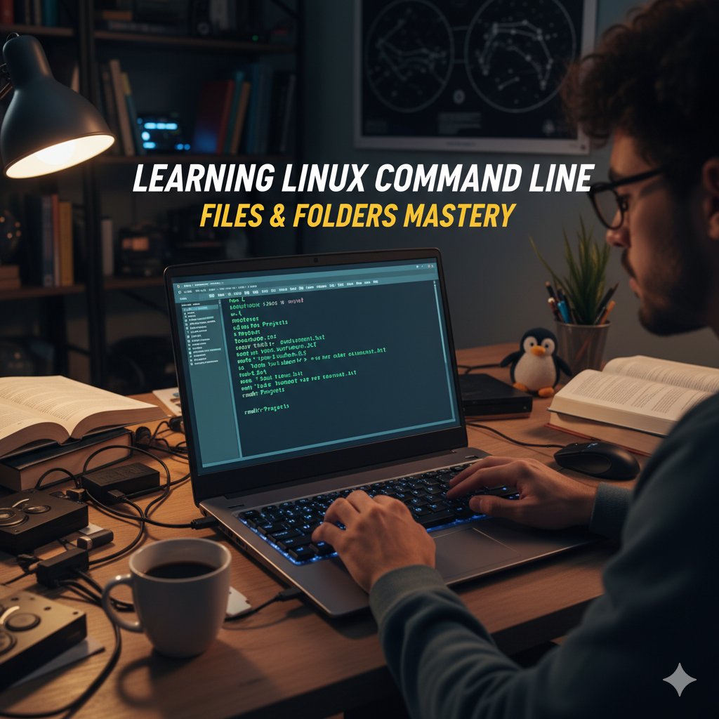 pranavM2711's tweet image. Day 2 of my #Linux21Days journey for DevOps!
Today I explored file and directory management commands — the real power of the Linux terminal.