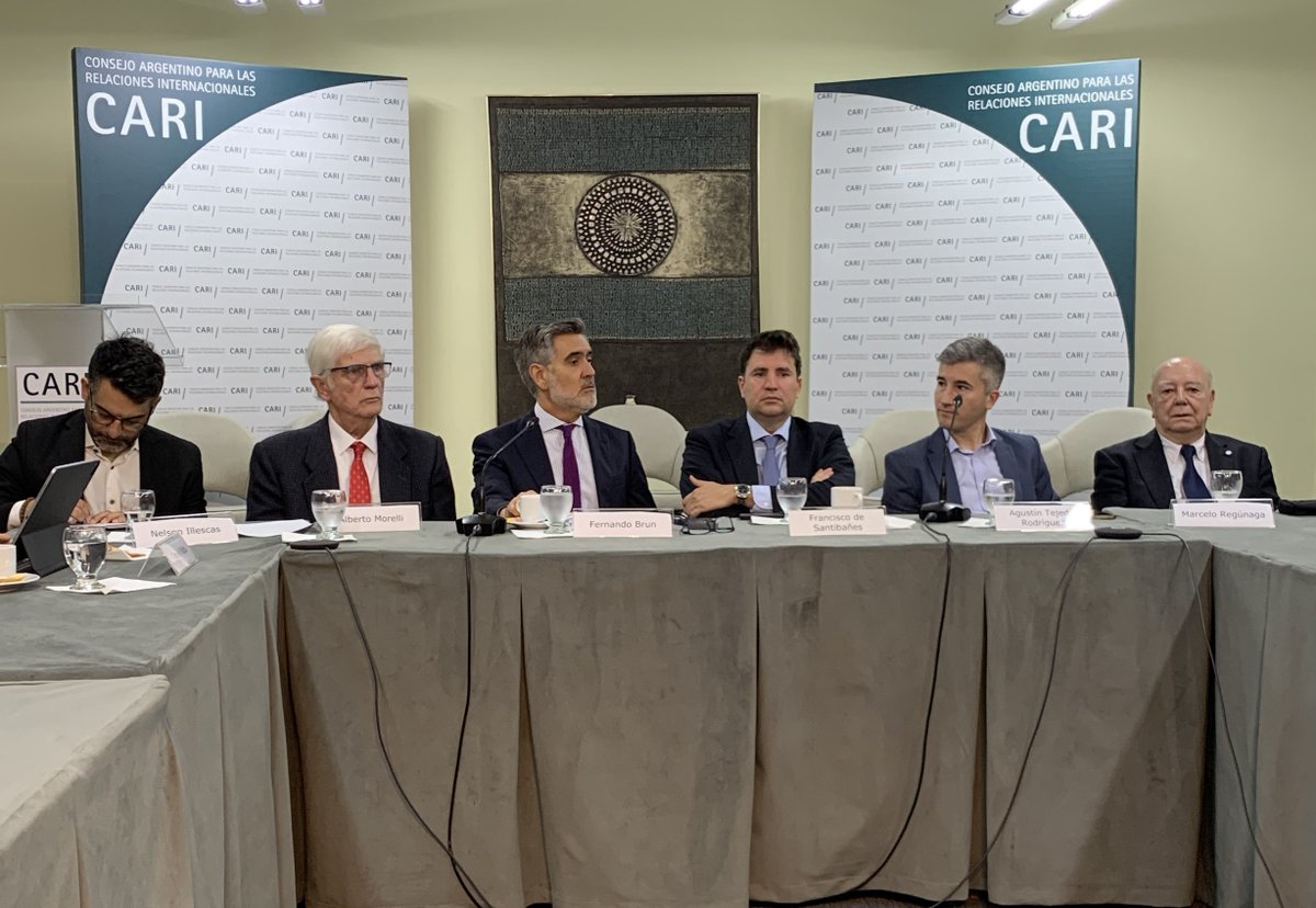 Se realizó en el CARI una reunión en el marco del Grupo de Países de Productores del Sur (GPS), que contó con la presencia del secretario de Relaciones Económicas Internacionales de la Cancillería, Fernando Brun y del subsecretario de Mercados Agroalimentarios e Inserción