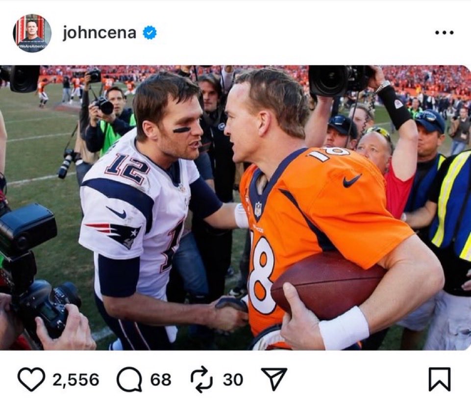 Who is John Cena’s Peyton Manning? 👀