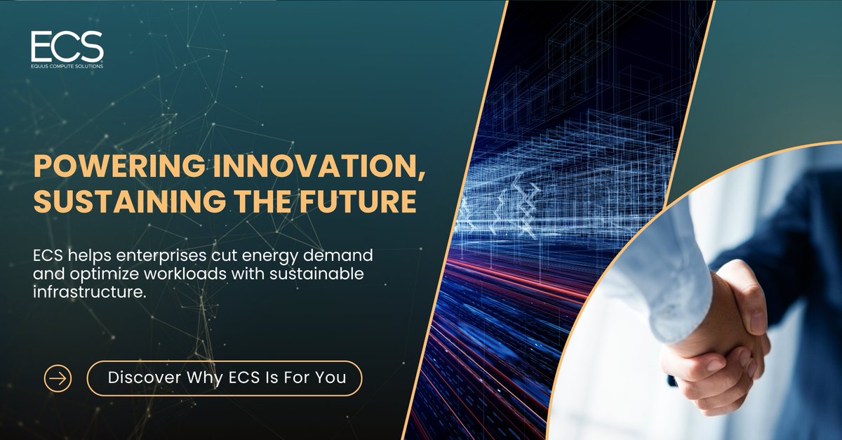 EquusCS's tweet image. ECS solutions balance innovation with sustainability — from liquid cooling to edge systems — building IT that’s smarter, greener, and built to last.
👉 equuscs.com/why-ecs/
#WhyECS #Sustainability #AIInfrastructure #ECSComputes