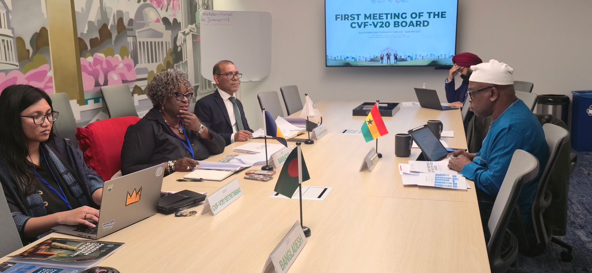 Delighted to attend <a href="/TheCVF/">Climate Vulnerable Forum</a>’s first board meeting, since we established ourselves as a fully independent intergovernmental organisation.