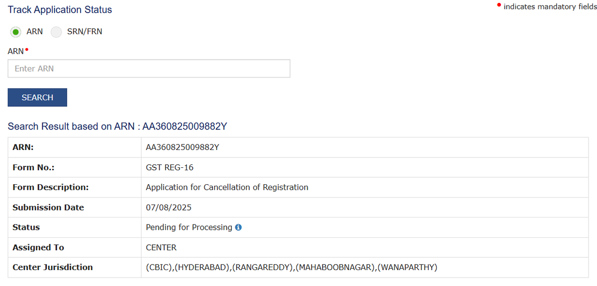 snagachandra's tweet photo. ARN: AA360825009882Y

GST registration cancellation was applied on 7th August 2025. It’s now been over 2.5 months, and there’s still no update

If this application gets rejected for some silly reason, who will bear the late fees for the pending GST returns - your officer?

@Infosys_GSTN please don’t copy-paste the usual template reply - “It will be followed up by the jurisdictional officer within the timeframe” That timeframe is long over

Hope @cbic_india @nsitharamanoffc @cgstcushyd @FinMinIndia take note