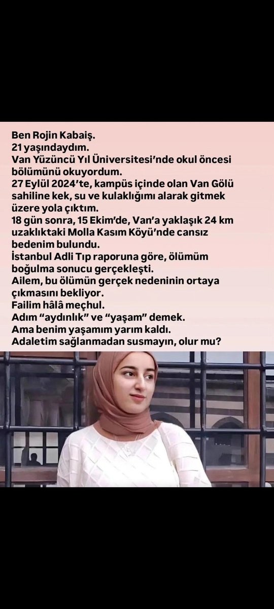 Bulut9000Y's tweet photo. #rojinicinadalet https://t.co/V5FUSwKXBl