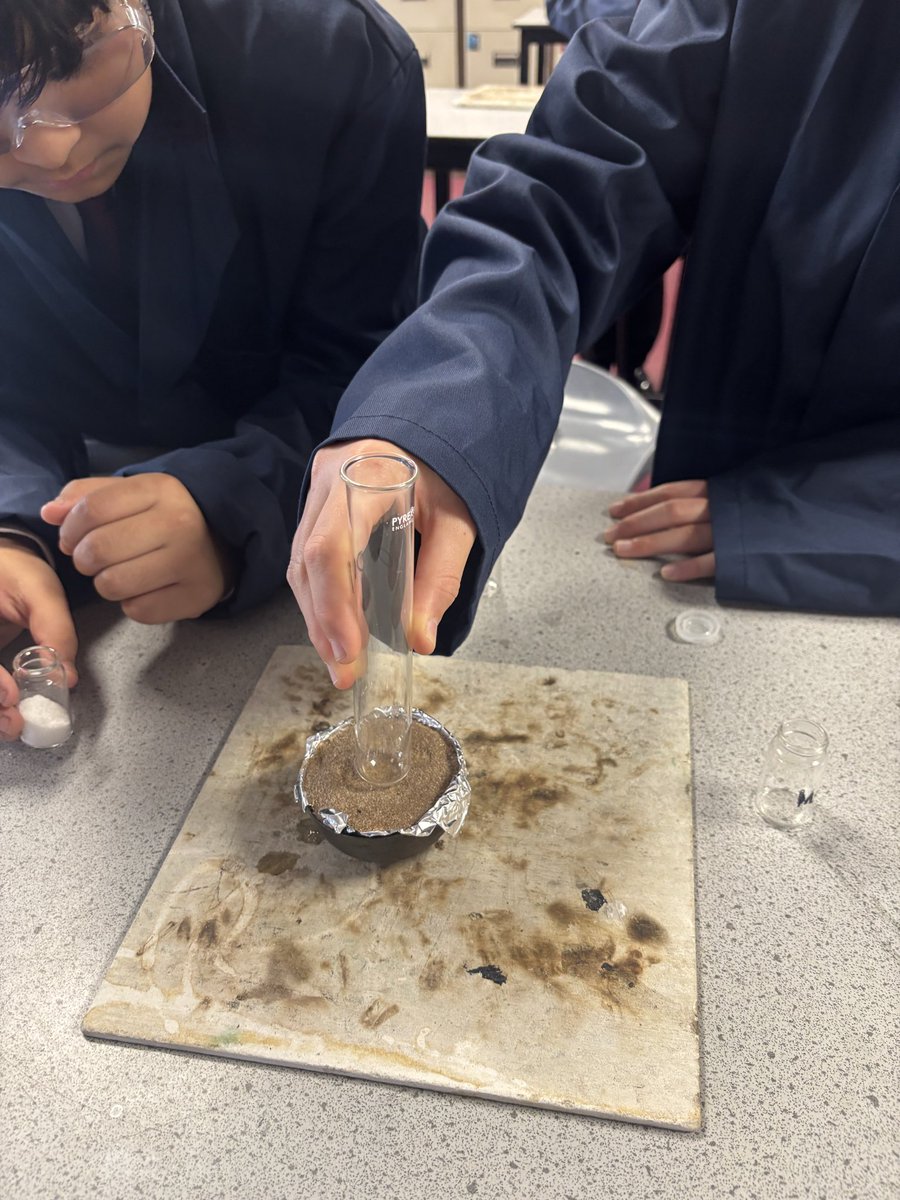 Mr Towey showed students how to perform the ‘Pharaoh’s Serpent’ experiment at Science Club this evening. The experiment is an example of thermal decomposition and is exothermic (energy is released). Well done everyone! <a href="/HarperGreen/">Harper Green School</a>