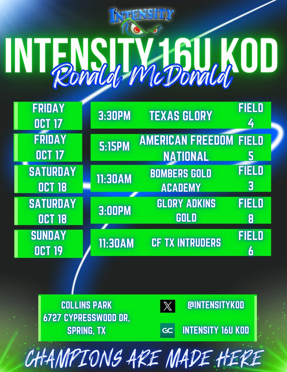 Here is my schedule for Houston!💙🤍💚 Cant wait to play with <a href="/intensitykod/">Kevin ODonnell</a> @umasssoftball @razorbacksb <a href="/AuburnSoftball/">Auburn Softball</a> @libertysb @msu_softball <a href="/Donovansoftbal1/">Donovan Catholic Softball</a> <a href="/intensitykod/">Kevin ODonnell</a> <a href="/RUSoftball/">Rutgers Softball</a> @shu_softball <a href="/UTampaSoftball/">Tampa Softball</a> @cusesb <a href="/PCfriarsoftball/">Providence Softball</a> @bc_softball @uhcougarssb @unmlobosb