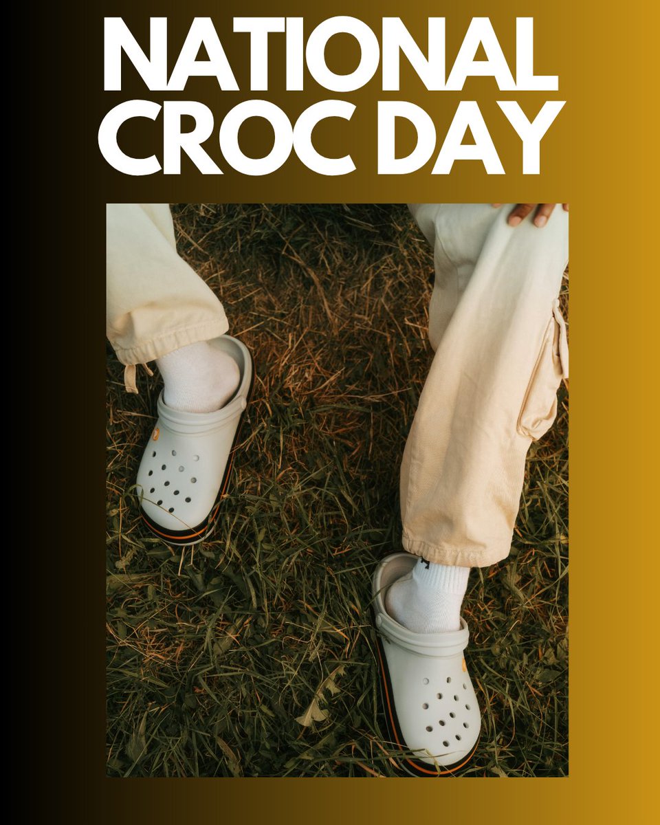 realbobandbrad's tweet image. 🩴 Happy National Croc Day! 🎉
Comfort, support, and style — all in one pair! 👏
Crocs can help keep your feet happy, especially if you’re on them all day.
How do you rock your Crocs? 💬👇

#NationalCrocDay #HealthyFeet #FootCare #BobAndBrad