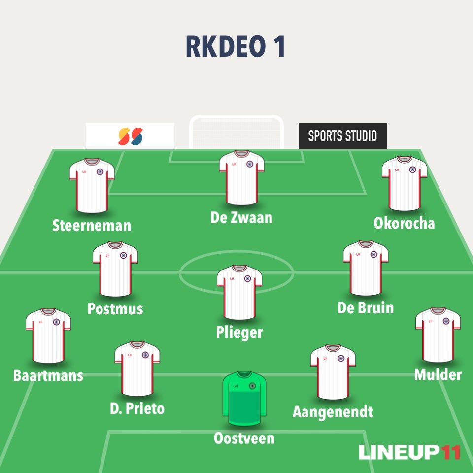 Om 20.00 wordt er afgetrapt bij het KNVB-bekerduel Smitshoek 1 - RKDEO 1, ons vlaggenschip start in de volgende formatie