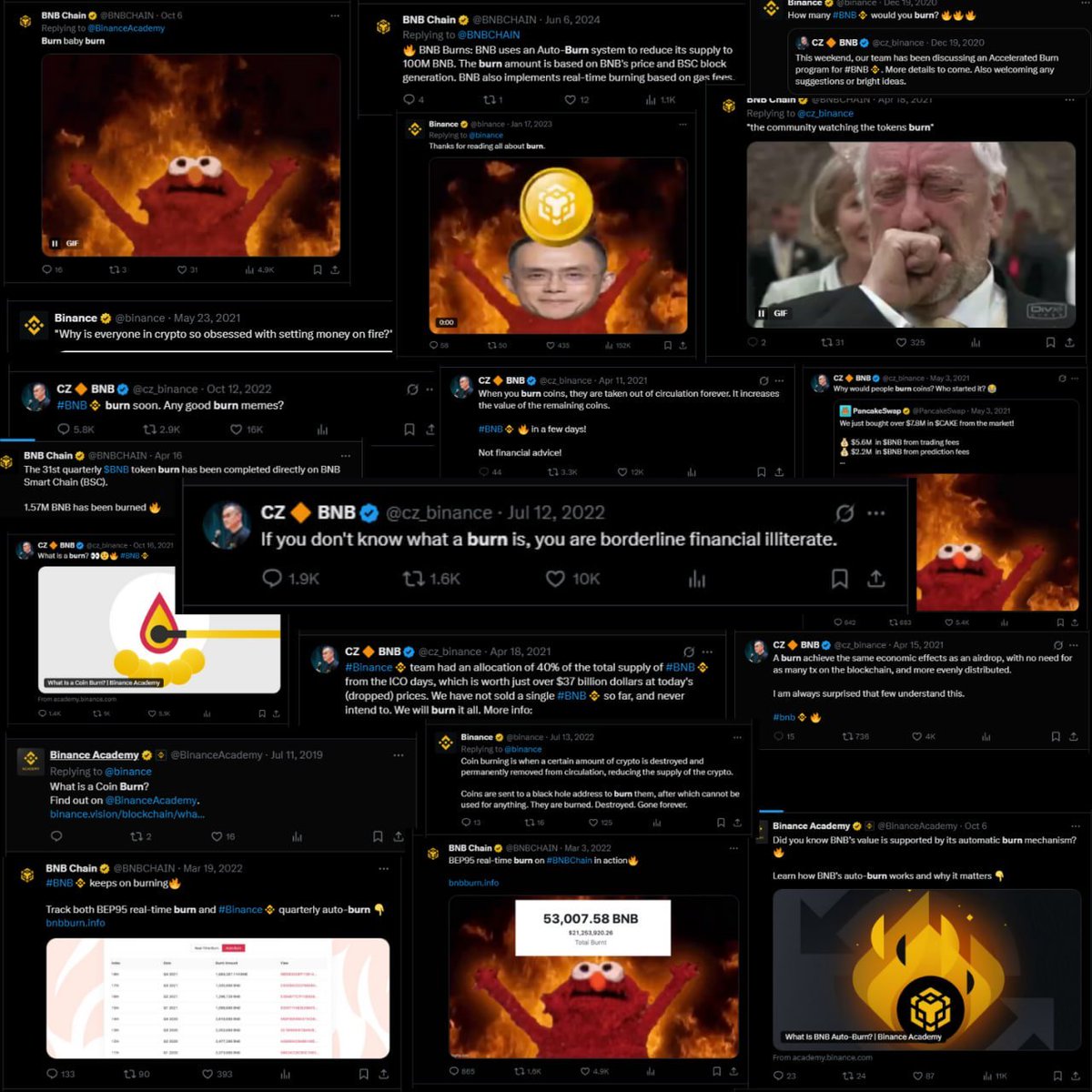 BurnCoinBNB's tweet image. The narrative is there for $BURN Coin..

0xdf0a94f55b901ac33676ce691100d35c176ae2ca

#BNBChain is about to do their quarterly $BNB burn..

CZ loves to burn coins..

Holding a deflationary token will make you literally more money. As tokens burn, the value of the token you hold…