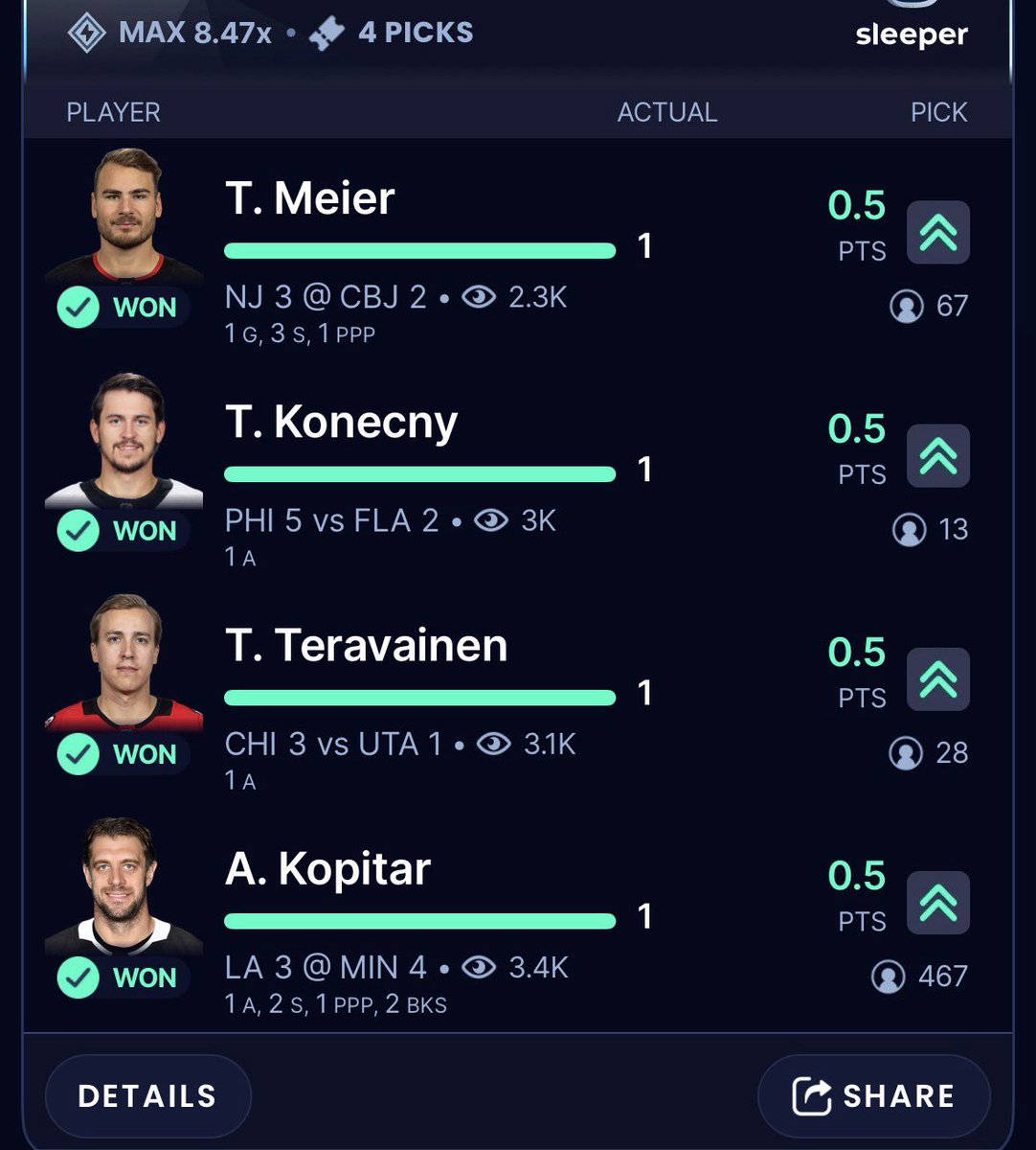 BDSportings's tweet image. $100 To $10K CHALLENGE🚨🚨🚨

🪜DAY 2 LADDER🪜

$191 👉 $382 (+100)

Brewers TT Ov. (3.5)

1. LIKE &amp;amp; RT

2. FREE POST 👆

SUBSCRIBE ✅

dubclub.win/r/p/pri-mebrs/…

WINNERS DAILY 📈

Code: Bdsportings 

DABBLE FREE $25👆

100% MATCH👇

sleeper.com/promo/Bdsporti…

SLEEPER👆

#MLB #NFL