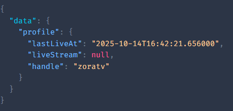thelaziestcoder's tweet image. Silent $zoratv launch gonna be top-1 coin very soon
@zora_clipped has already been streaming for a second