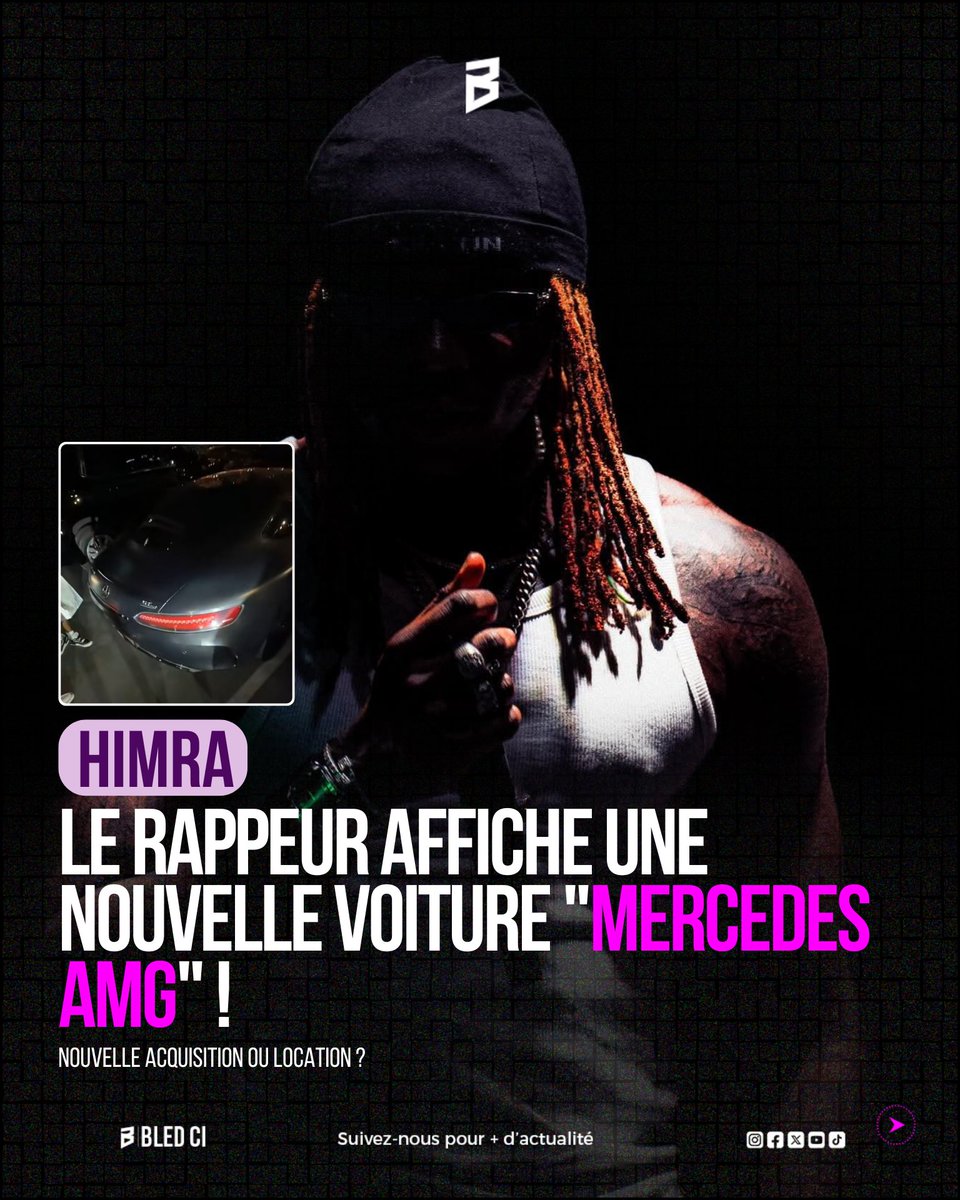 BledCi's tweet image. Himra vient d'afficher une MERCEDES AMG qu'il mentionnait dans " Freestyle drill ivoire 6".
Nouvelle acquisition ou simple location ?
#himra #fpy #cotedivoire🇨🇮 #bledci