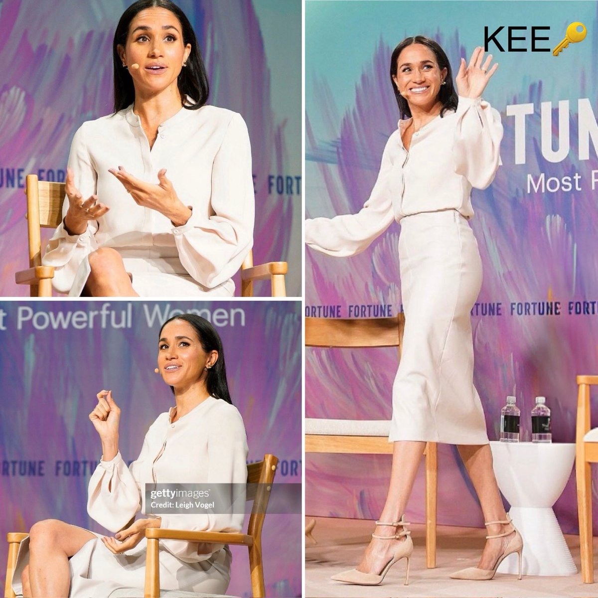 “Women don't need to find a voice; they need to be encouraged to use it.” - The Duchess of Sussex. 

Great to see Princess Meghan speaking at Fortune’s Most Powerful Women Summit in Washington DC today. 👑🤎