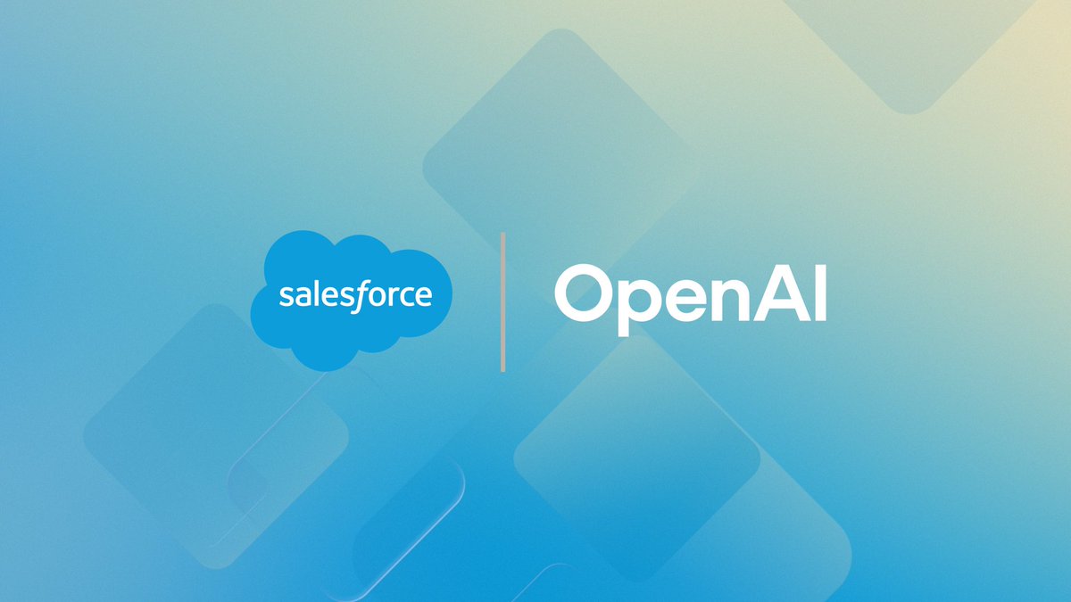 partnerforce's tweet image. Work and commerce just got smarter. 

Salesforce + OpenAI are bringing the first enterprise apps to ChatGPT and enable ChatGPT in Slack.

Query CRM, summarize convos, and checkout purchases—all within your conversation. #CRM #OpenAI #AgenticEnterprise

sforce.co/4ha8aSF