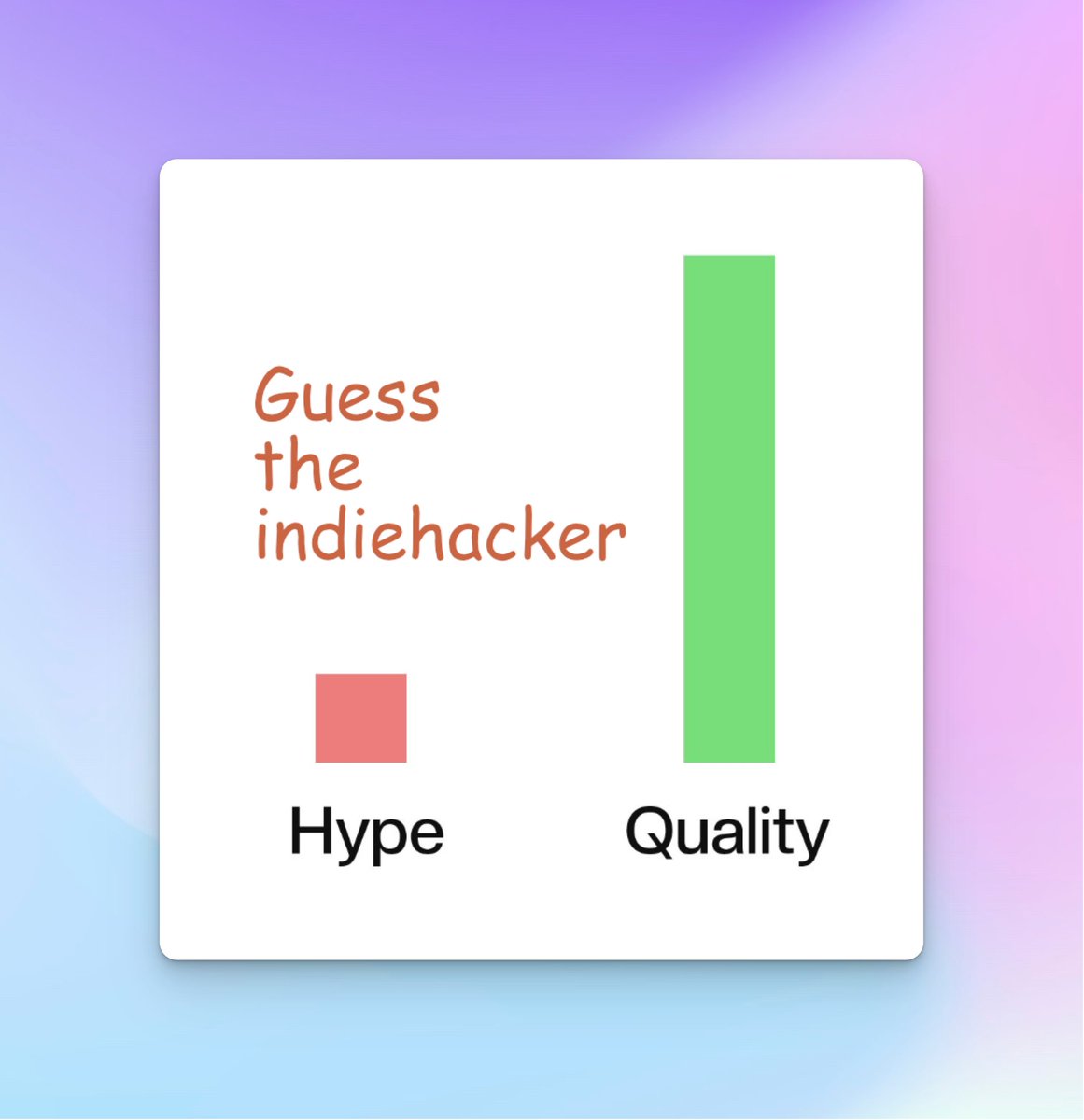 indievish's tweet image. Guess the #indiehacker ?