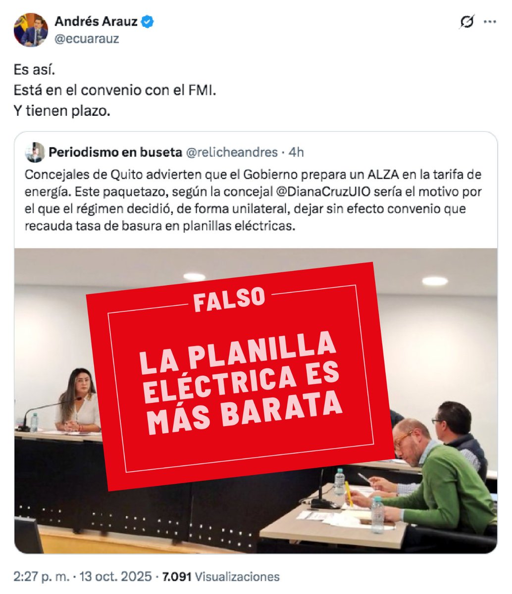 No creas en las noticias falsas
Lo que hizo el Gobierno fue eliminar el cobro de la tasa de recolección de basura en la factura eléctrica, para que tu planilla sea más barata y transparente.
Ese pago ahora corresponde a los GADs, no a ti, y ya lo cubres con tu impuesto municipal.