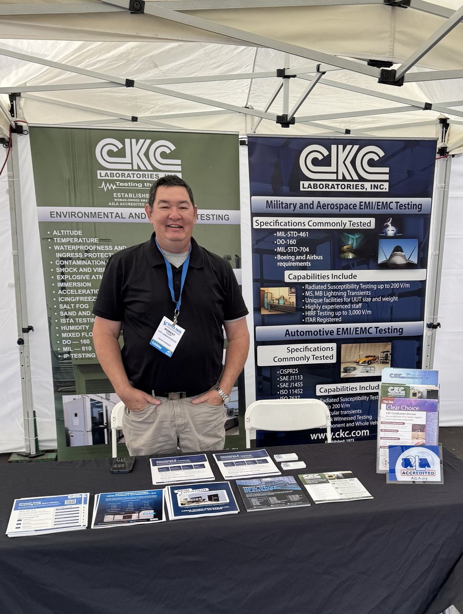 CKCLABS's tweet photo. Connecting with innovators at the San Diego Test Equipment Symposium ⚙️🔬

Stop by our booth and say hi! 👋

🔗 https://t.co/ZBIYCuK9UE | ☎️ 800-500-4EMC

#SDTES2025 #EMC #EMITesting #TechInnovation #CKCLabs https://t.co/kjPj5b4UkX