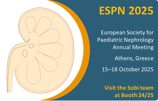 SobiNephrology's tweet photo. This week, we’ll be in Athens for #ESPN2025📣​

Visit us at Booth 24/25 from October 15–18 to see how we are striving to improve patient outcomes in nephrology rare diseases. We’re excited to connect with the #PediatricNephrology community! ​

#Rare_Sobi #Sobi_nephrology https://t.co/W43cJjEucj