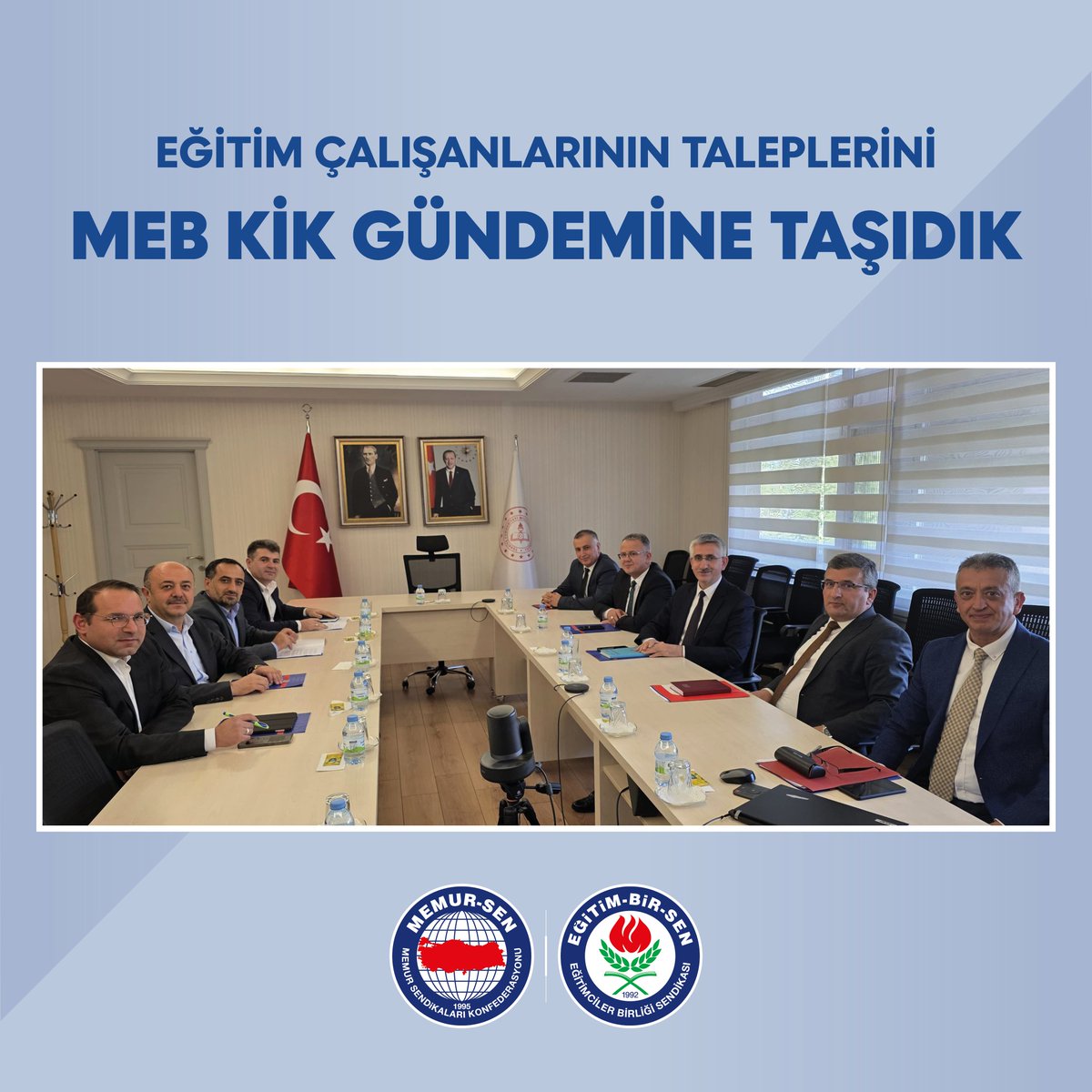 2025 YILININ SON MEB KİK TOPLANTISINI GERÇEKLEŞTİRDİK

Milli Eğitim Bakanlığı (MEB) Kurum İdari Kurulu’nun (KİK) Ekim 2025 toplantısında;

• Görevde yükselme ve ünvan değişikliği sınavları
• Resen atamalar
• Yarım zamanlı çalışma hakkı
• Alan değişikliği
• Uzman ve