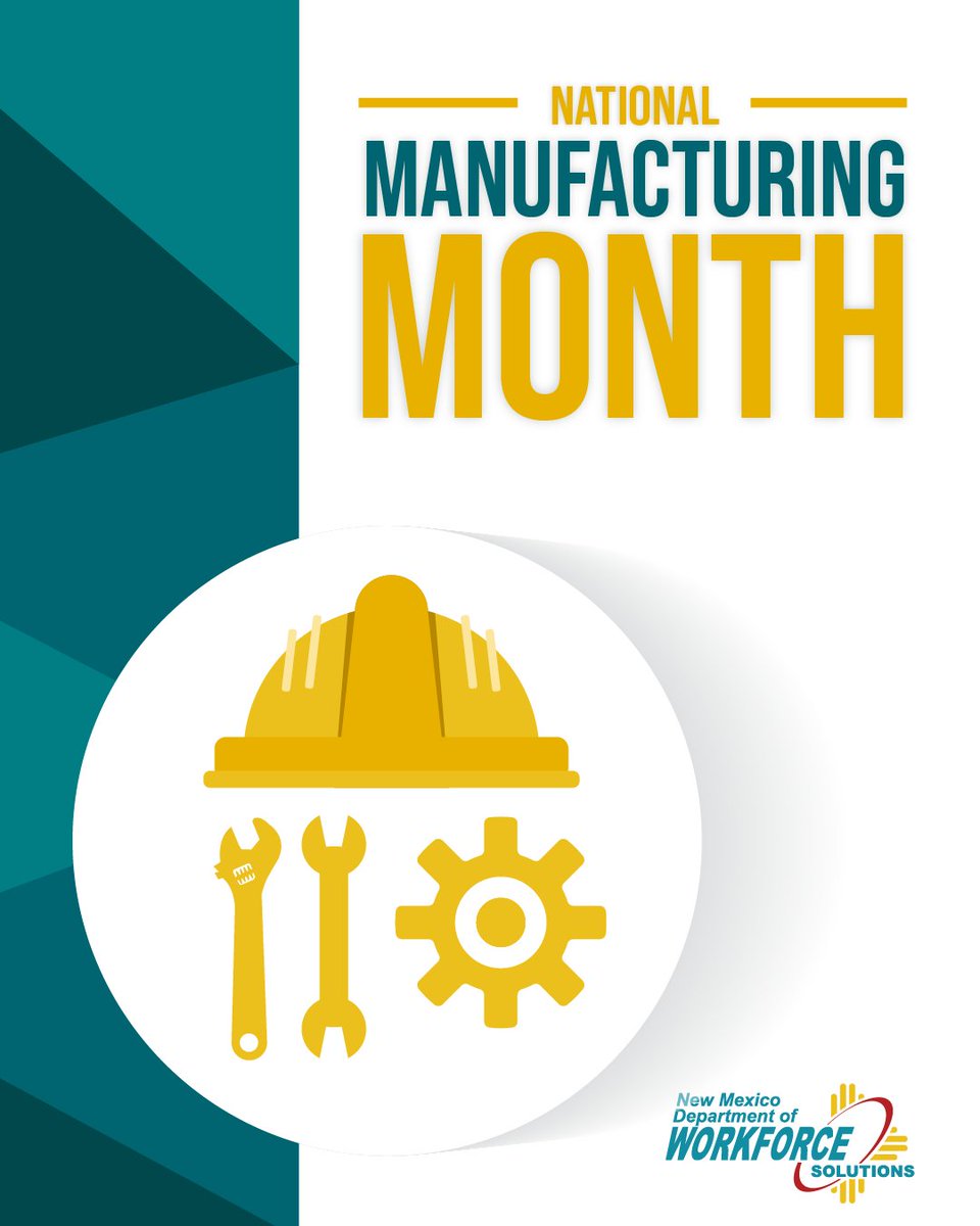 October is Manufacturing Month — As industries evolve, the demand for highly trained workers continues to grow. Explore how you can build a rewarding career in manufacturing or the trades through apprenticeship and career pathway programs.

Learn more: dws.state.nm.us/Apprenticeship