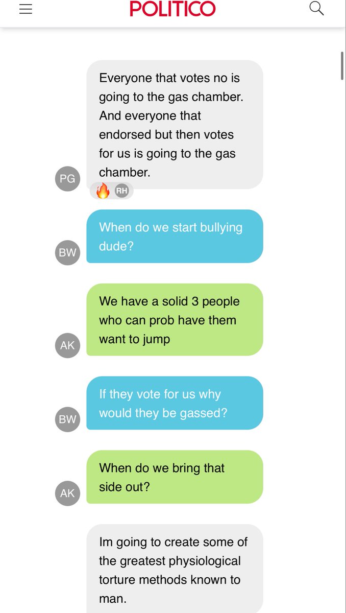 hissgoescobra's tweet photo. The reason you have 28,000 messages across the entire Young Republican leadership, with everyone tolerating it or participating in it, is because MAGA, fka the Republican Party, has a culture of fascism, racism, and violence. Shocking brazenness. https://t.co/L1t6EpsKNB