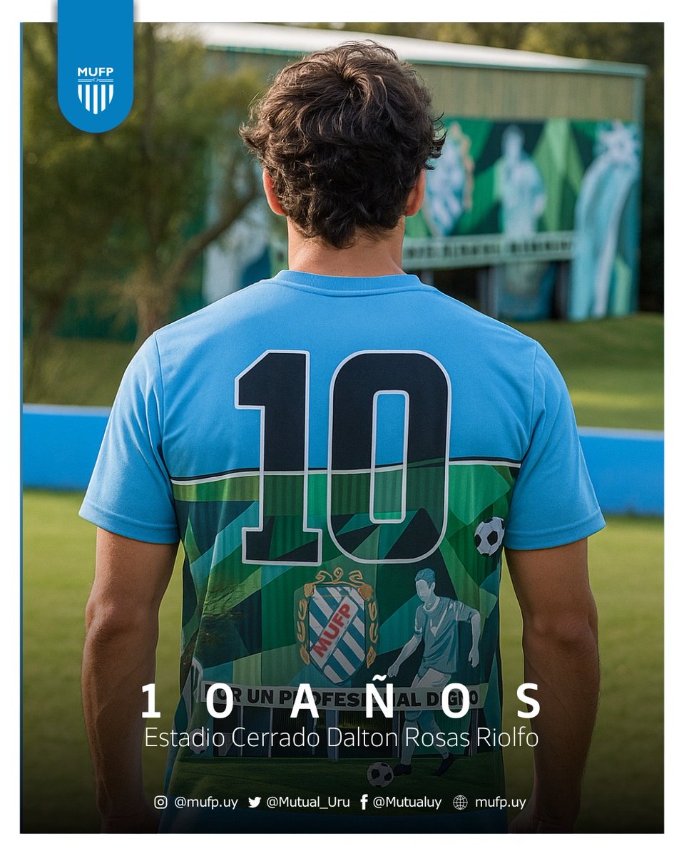 ⚽️ 𝟏𝟎 𝐚𝐧̃𝐨𝐬 𝐝𝐞 𝐡𝐢𝐬𝐭𝐨𝐫𝐢𝐚

Celebramos una década del Estadio Cerrado Dalton Rosas Riolfo, un espacio que simboliza esfuerzo, crecimiento y compromiso con los futbolistas.
Un lugar donde el trabajo en equipo, la pasión y la unión siguen marcando el camino de la