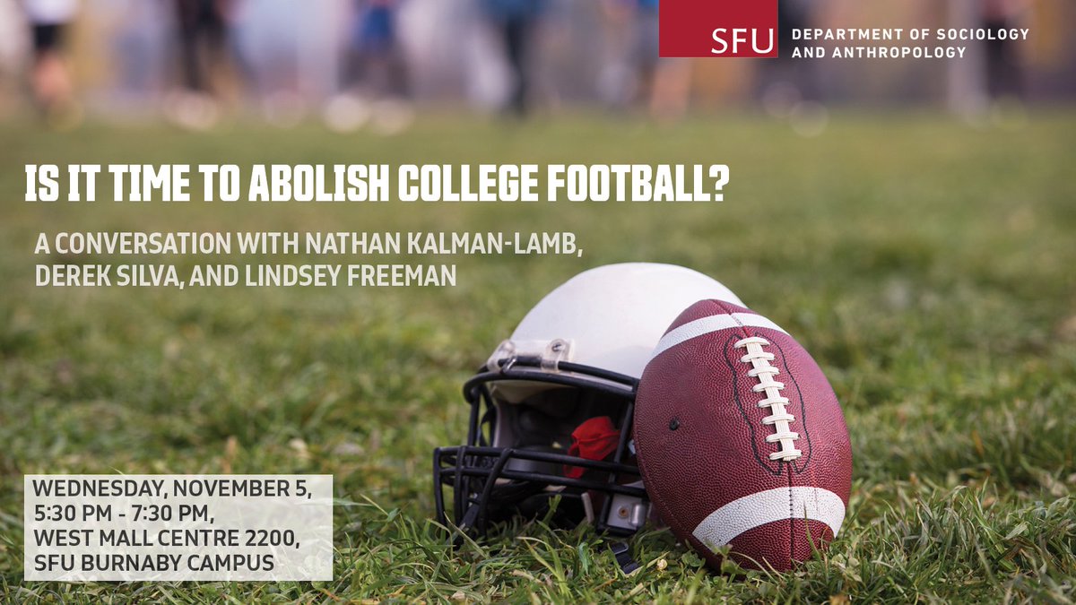 Join our upcoming event on Wed, Nov 5, 5:30 PM-7:30 PM at WMC 2200, SFU Burnaby campus. The discussion confronts the harm and racialized exploitation within the sport and interrogate whether it belongs within higher education. 

Register with us here: bit.ly/4h9MEgN