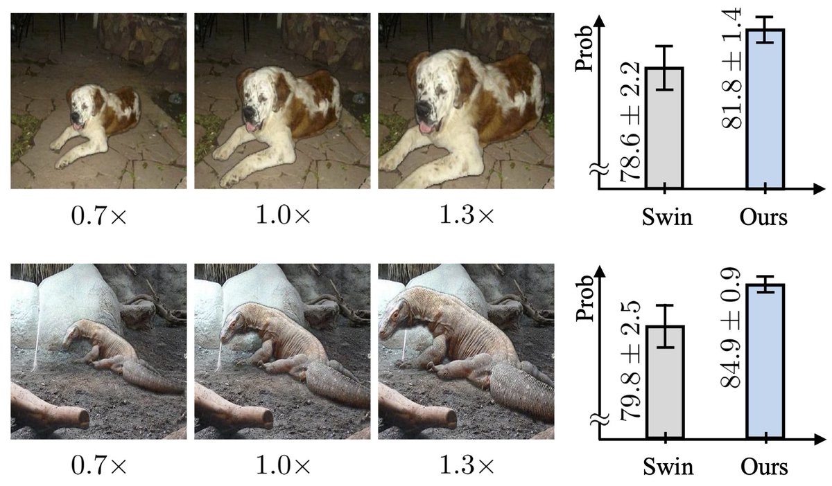Excited to present our work “Local Scale Equivariance with Latent Deep Equilibrium Canonicalizer” at #ICCV2025! 🌺
We introduce DEC, a plug-and-play module that enhances local scale equivariance in vision models like ViT and Swin, boosting robustness with minimal overhead.