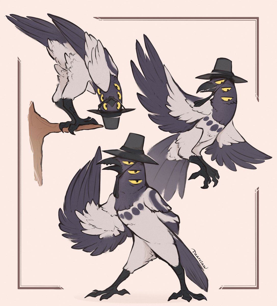 daarclaw's tweet photo. Hi #PortfolioDay! 🪶✨
Here are the fluffy birds I drew :> https://t.co/n55OIG25VO