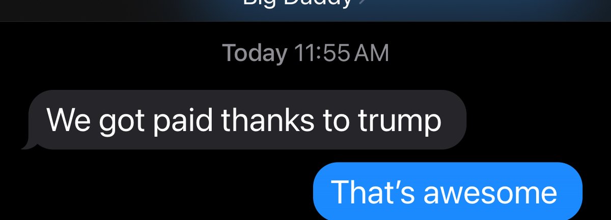 My enlisted son and daughter in law got paid today "Thanks to Trump" <a href="/realDonaldTrump/">Donald J. Trump</a>