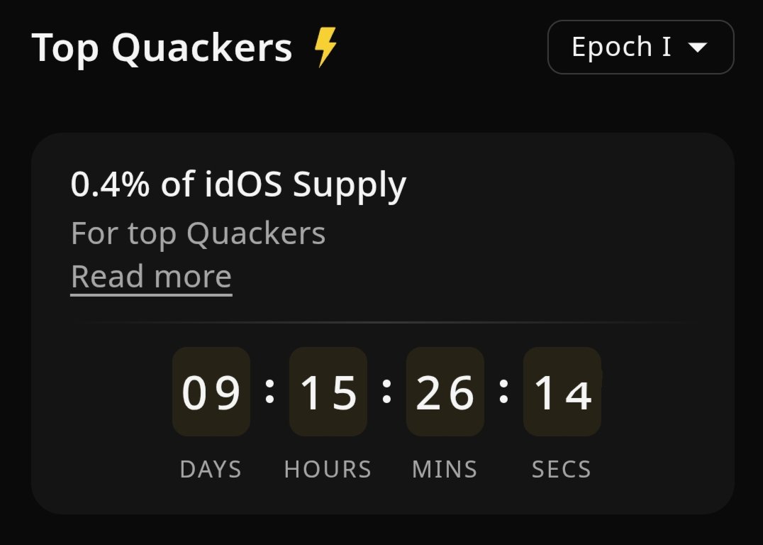 9 more days to quack  <a href="/idOS_network/">idOS</a> on <a href="/wallchain_xyz/">Wallchain Quacks</a> 

Eligible quacker will share 0.4% of idOS supply 🔥

Be a reply guy that's how to climb the LB

$IDOS is coming 

Pass it on
