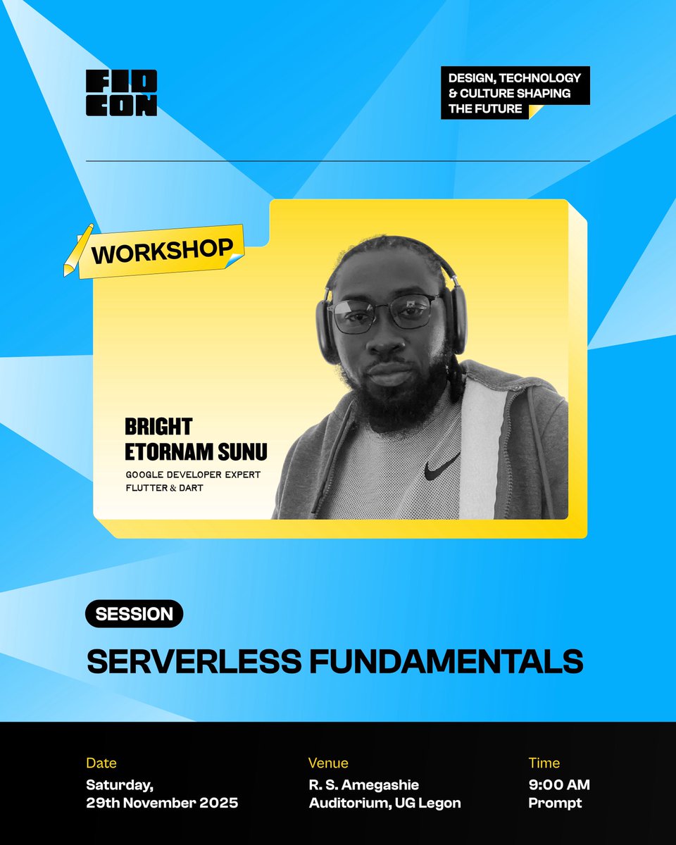 fidconofficial's tweet image. Meet Bright Etornam Sunu, Software Engineer, AI Researcher, and GDE for Flutter & Dart.
Bright’s workshop will simplify how developers can build efficient systems empowering you to focus on what truly matters: creating solutions that work.
Register here: thedsgnjunkies.com/fidcon