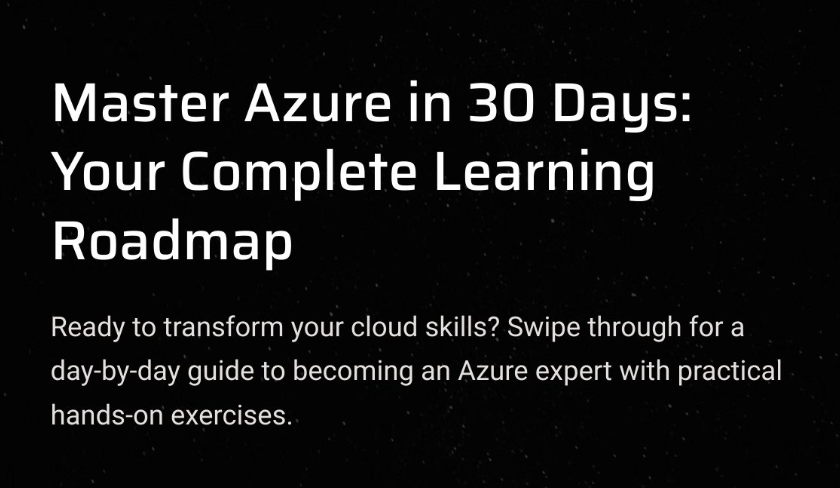 techyoutbe's tweet image. Confused by Azure's 200+ services?
This 30-day roadmap simplifies your learning path with clear, hands-on guidance.