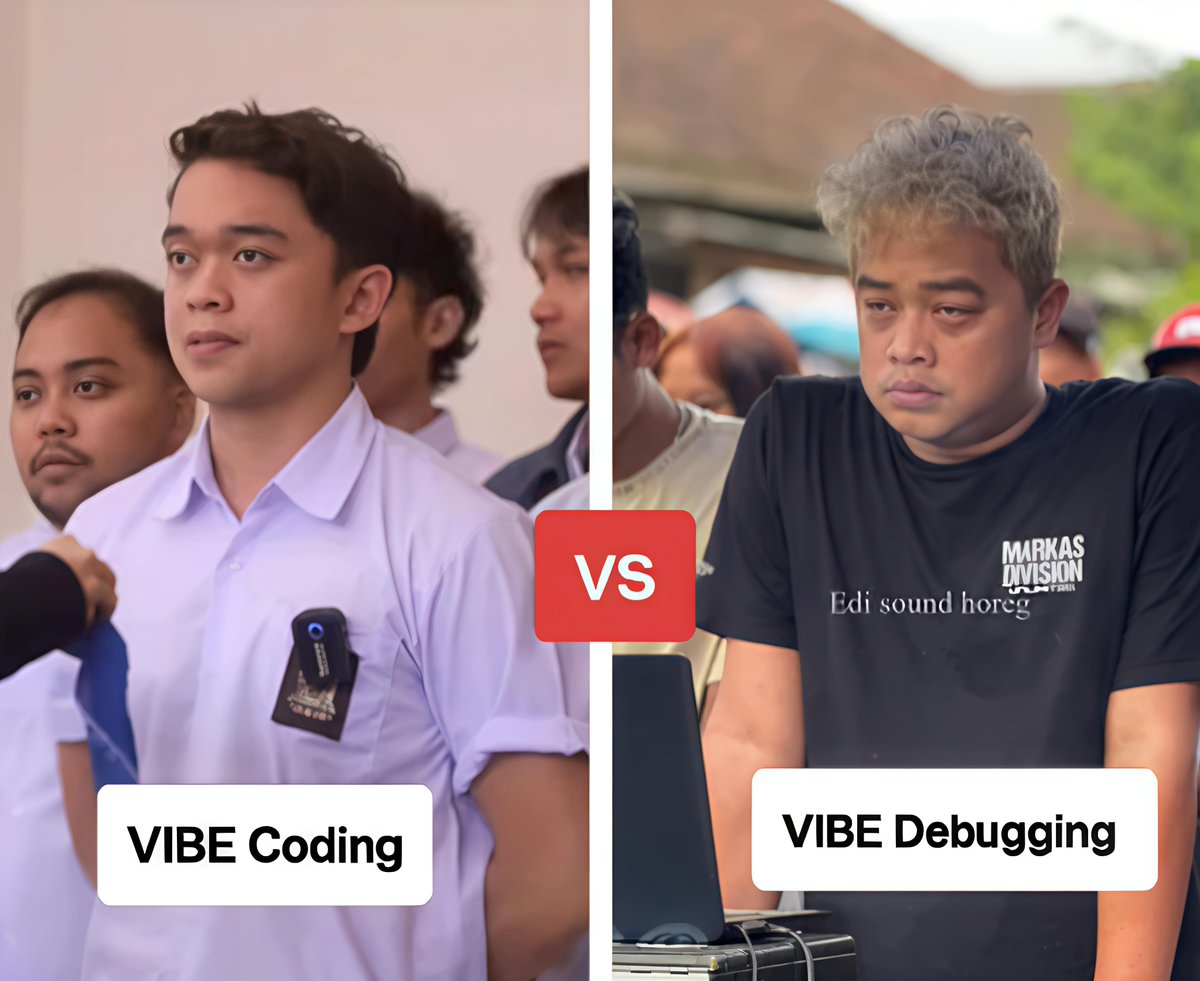 PR0GRAMMERHUM0R's tweet image. vibeDebugging redd.it/1o569qb