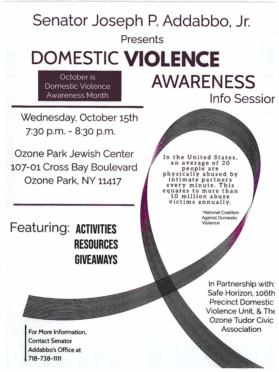 DOMESTIC VIOLENCE EVENT TOMORROW