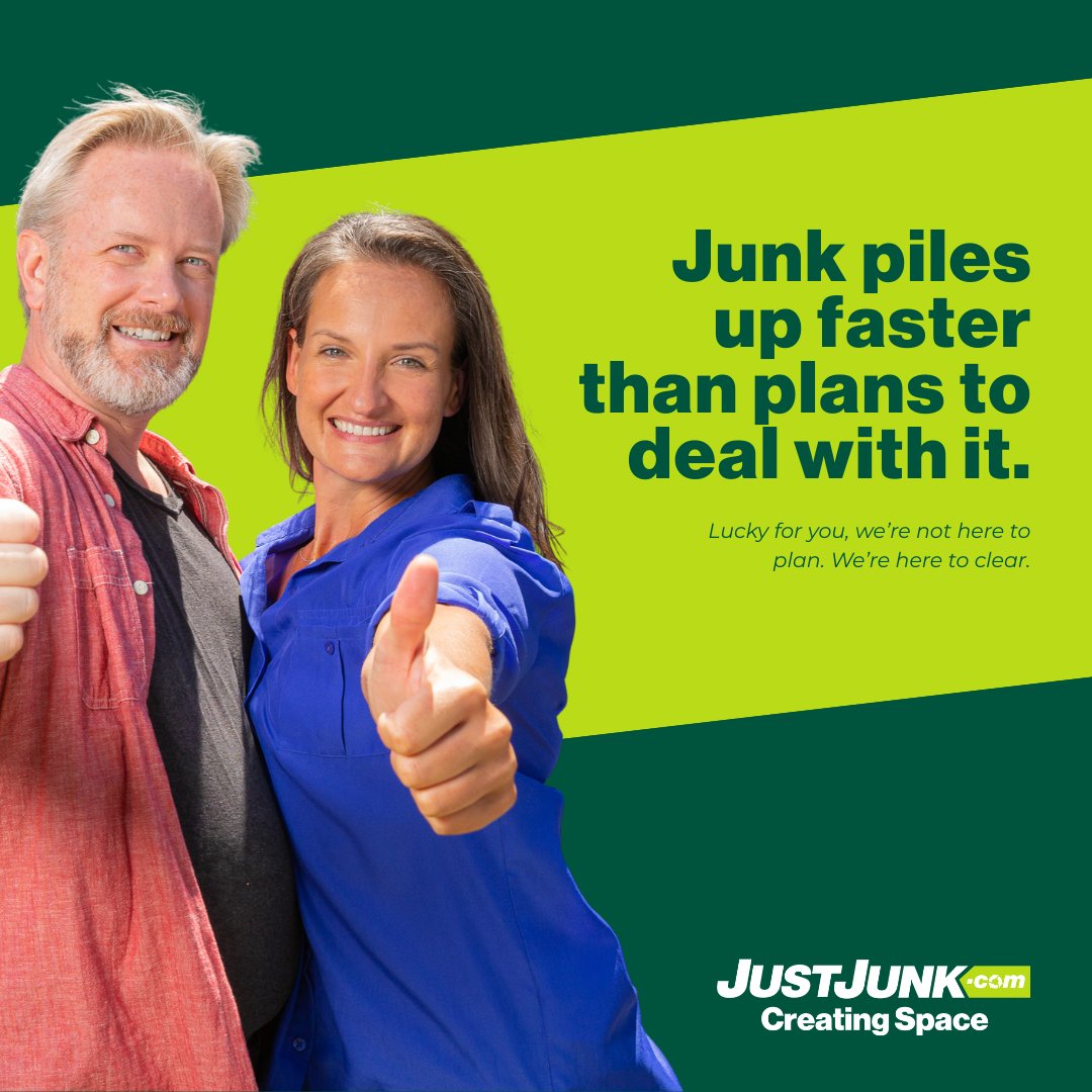 JustJunk's tweet image. Junk sneaks up fast… but our team clears it even faster. 💪 A little help today means a cleaner, calmer tomorrow. Book JUSTJUNK online: 1l.ink/ZMTMDZT #JUSTJUNK #CreatingSpace #DeclutterNow #LessMessMoreLife #CleanSpaceHappyMind
