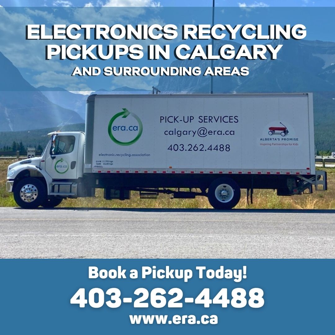 Electronics Recycling Pickups in Calgary and Surrounding Areas

The Electronic Recycling Association (ERA) is proud to offer secure and eco-friendly electronics recycling pickups in Calgary and nearby communities like Airdrie, Okotoks, Cochrane, and Chestermere. Read more: