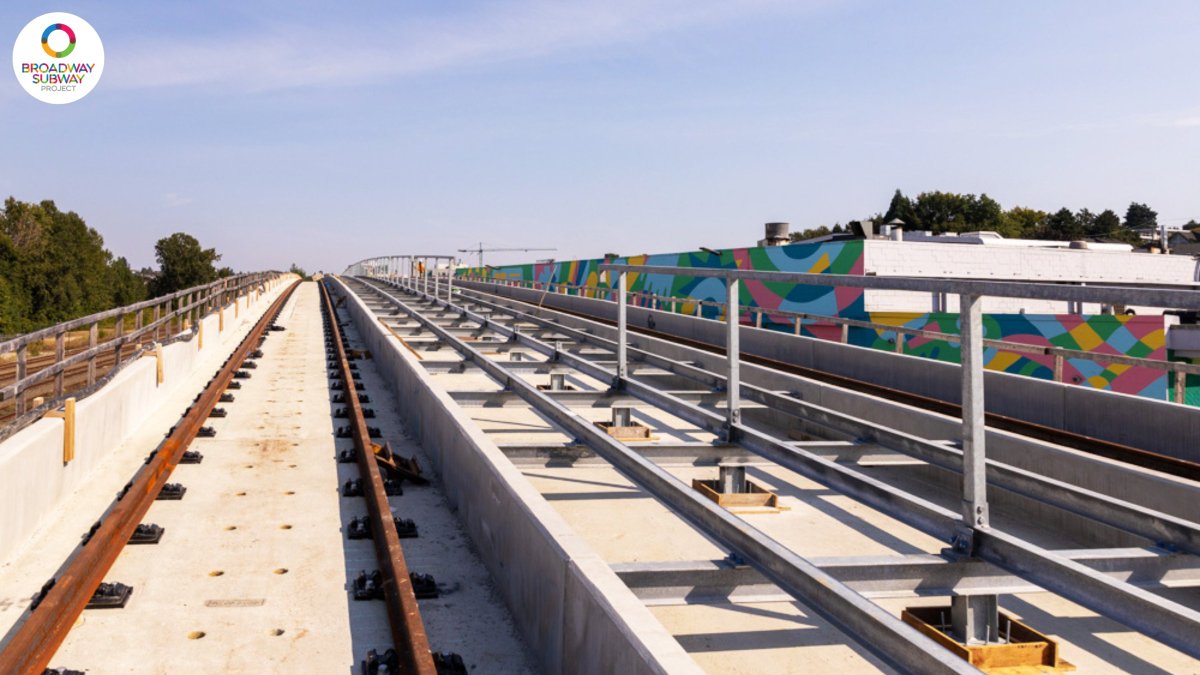 Did you know that the SkyTrain rail will be one long, continuous piece?

During installation, each 400m segment is pulled into place by a speed swing machine. Once carefully aligned with the previous segment, crews weld the pieces together, joining them into one.