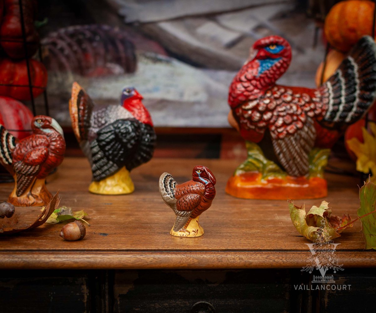 As Thanksgiving approaches, we embrace the warmth of home and the beauty of harvest traditions. Our Tiny Turkey, part of Vaillancourt’s fall chalkware collection, brings fine art detail to even the smallest seasonal displays.  

valfa.com/shop/vaillanco…
