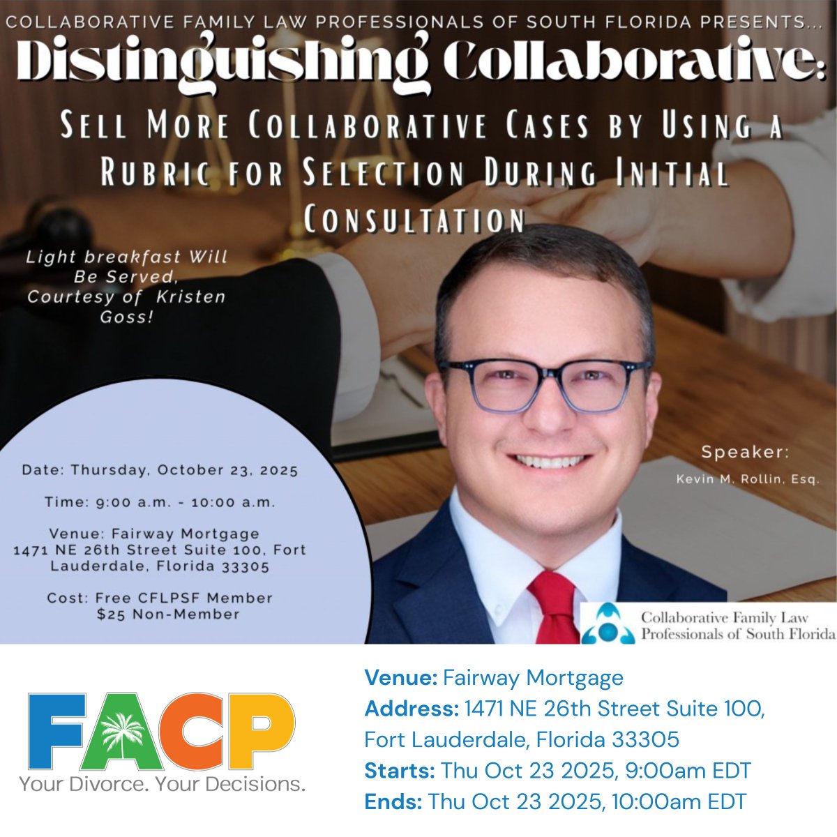 CollaborateFACP's tweet image. Boost your Collaborative caseload. Family attorney Kevin Rollin shares how a clear consultation rubric helps spot the right cases—and close more.

#CollaborativeDivorce #FamilyLaw #CollaborativePractice #LegalProfessionals