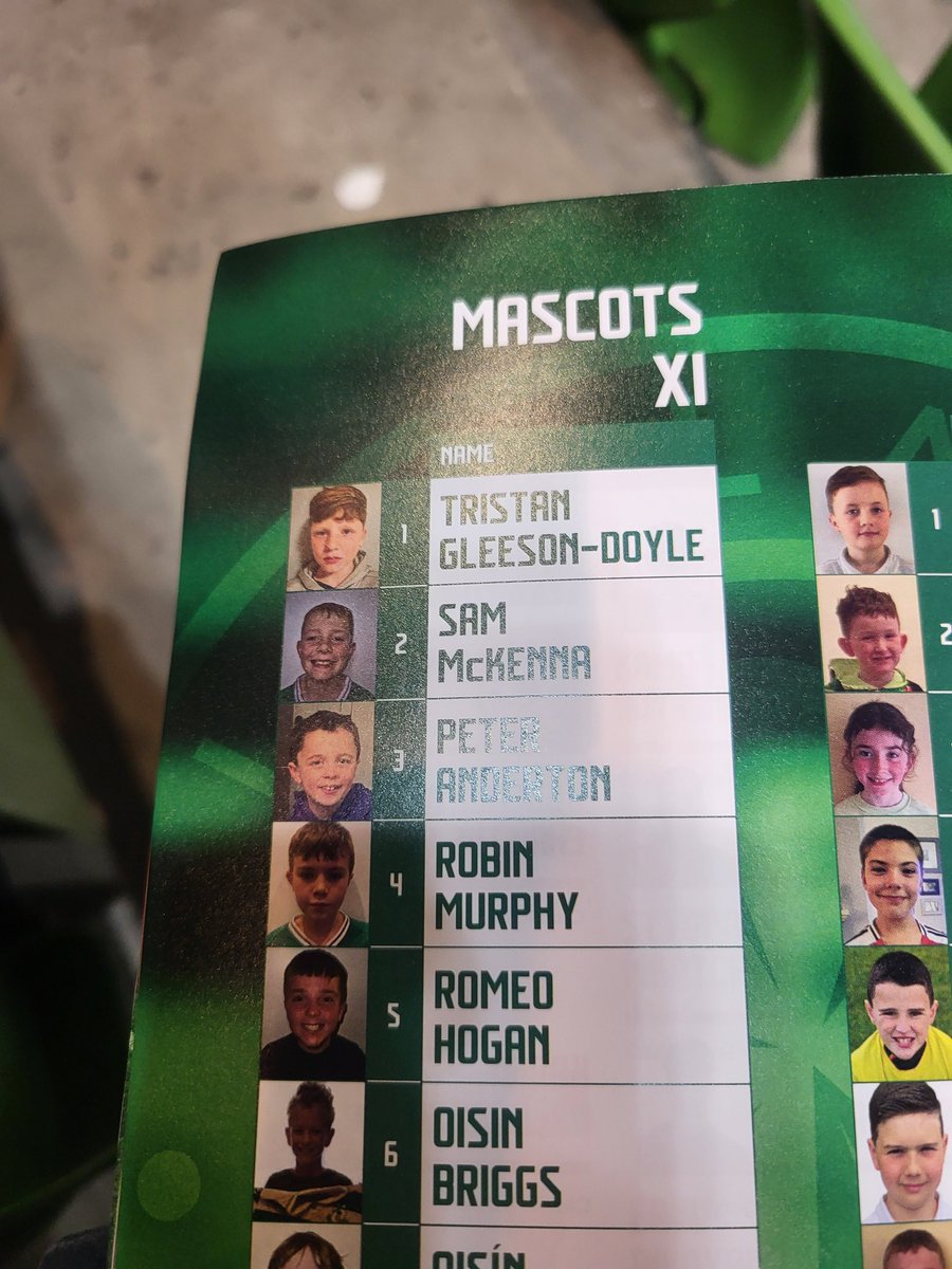 NorthTippRISSC's tweet photo. A familiar face in the mascot lineup for tonight. Congrats Sam. Enjoy buddy 🇮🇪🇮🇪️❤️❤️ https://t.co/0kRdtNJBmD