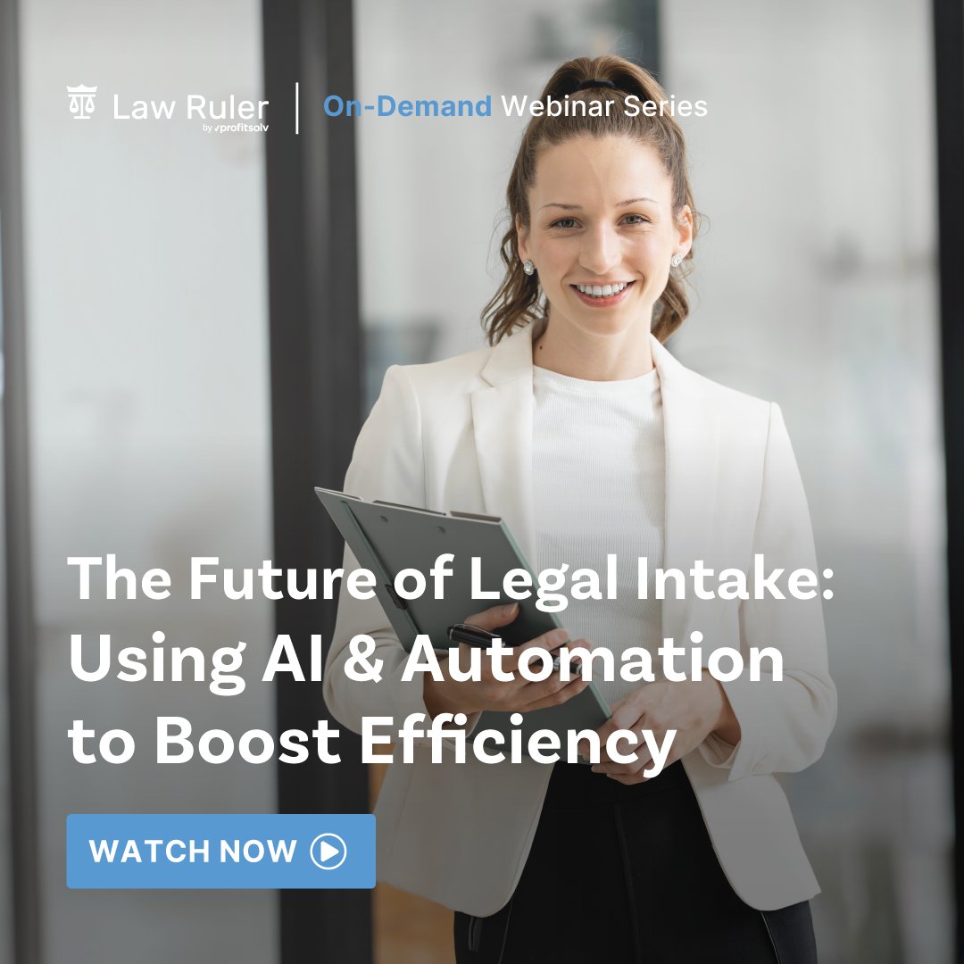 lawruler's tweet image. AI can screen leads, send follow-ups &amp;amp; manage forms automatically. 🚀  

See how small firms use AI to speed intake &amp;amp; sign more clients in our webinar replay ▶️ hubs.ly/Q03KQTn-0 #AI #LegalTech #ClientIntake