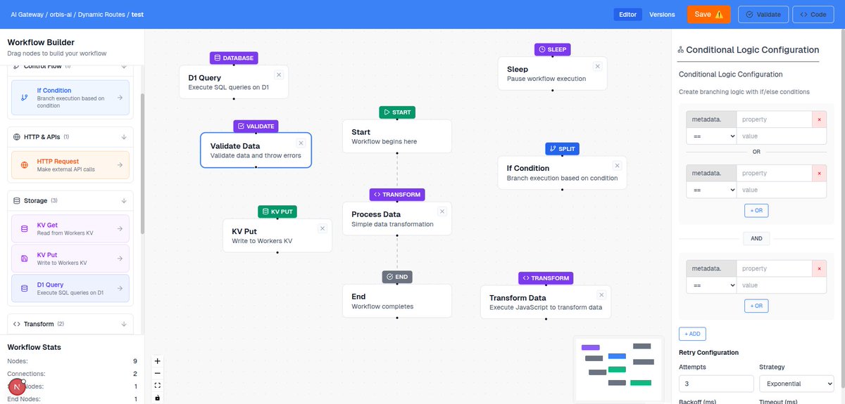 wishee0's tweet image. building a visual workflow builder where you drag and drop nodes for @Cloudflare workflows and it instantly generates real valid worfklows.
it already supports kv, d1, http calls, conditionals, transforms, etc. finally got the first end-to-end run to work.
right now, i have…